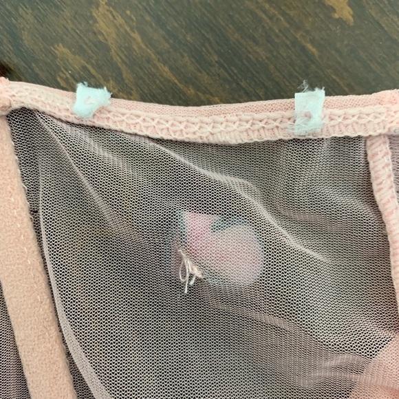 Butterfly longline Bralette Underwire Sheer Pink Size Small - Picture 13 of 14